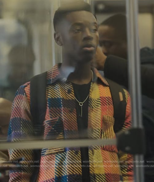Kevin's plaid overshirt on The Chi