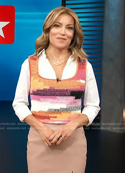 Kit's multi-colored knit tank on Access Hollywood