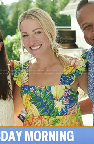 Lindsay's tropical floral print dress on Today