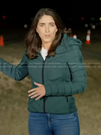 Liz Kreutz's green down jacket on Today