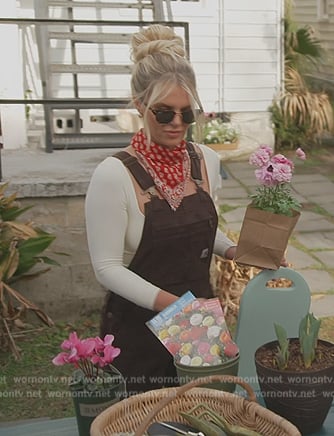 Madison's brown overalls on Southern Charm