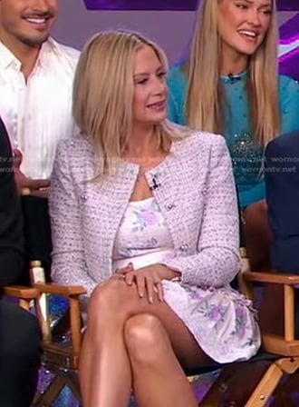 Mira Sorvino's tweed jacket on Good Morning America