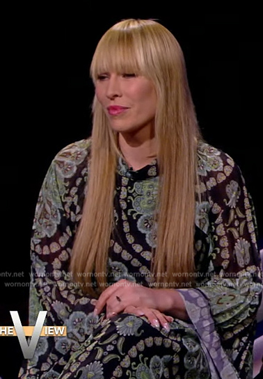 Natasha Bedingfield's printed maxi dress on The View