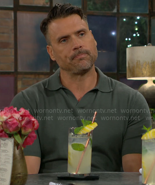 Nick's green polo shirt on The Young and the Restless