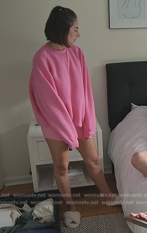 Paige's fur slippers on Southern Charm