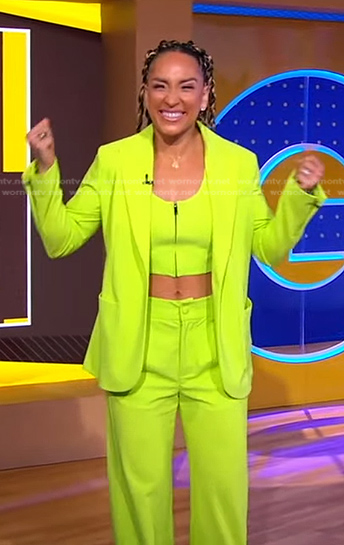 Robin Arzon's yellow blazer and pants on Good Morning America