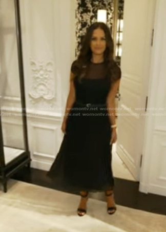 Rocsi Diaz's black midi dress on Good Morning America