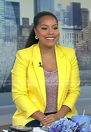 Sheinelle's yellow blazer on Today