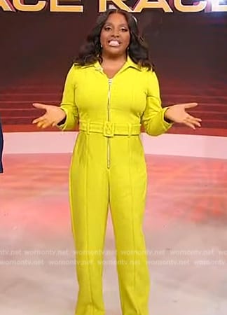 Sherri's yellow belted jumpsuit on Sherri
