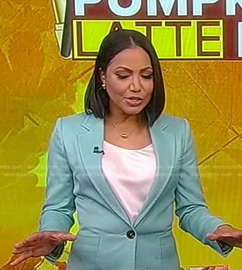 Stephanie's mint green blazer on Good Morning America