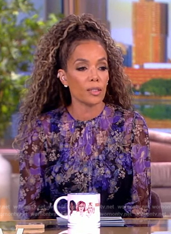 Sunny's floral print sheer midi dress on The View