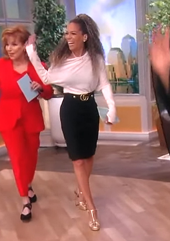 Sunny's GG skirt and off shoulder top on The View