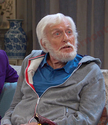 Tim's grey zip front hoodie on Days of our Lives