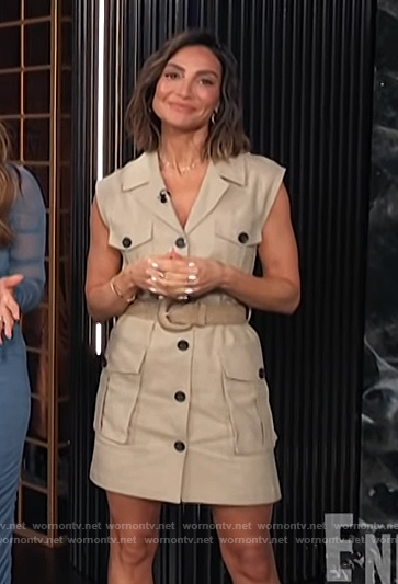 Courtney Mazza Lopez's khaki utility dress on E! News