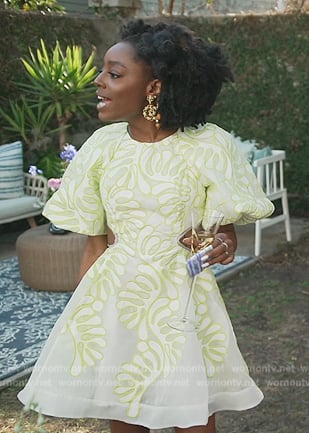 Venita's green floral cutout mini dress on Southern Charm