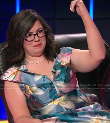 Victoria's blue floral dress