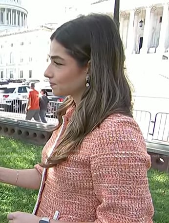 Julie's orange tweed dress on NBC News Daily