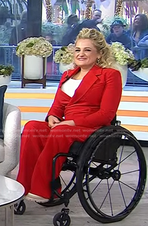 Ali Stroker's red jumpsuit on Today