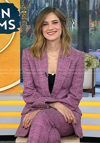 Allison Williams's pink pant suit on Today