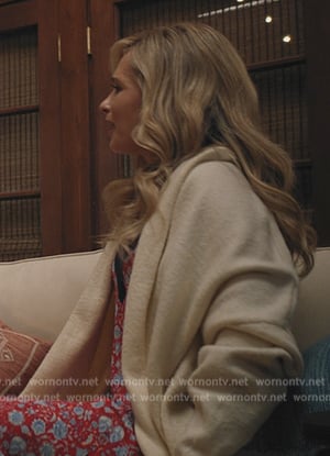 Amy's red floral print dress on All Rise