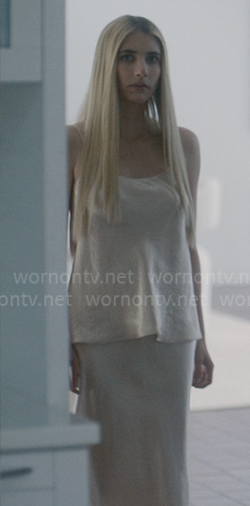 Anna's matching cami and skirt set on American Horror Story