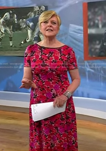 Anne's red floral dress on Today