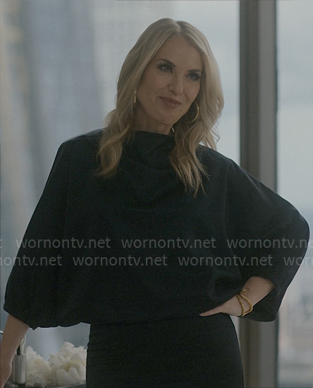Ashleigh's black draped dress on American Horror Story