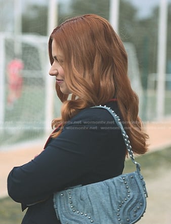 Chloe's blue studded bag on Elite