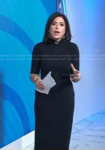 Chloe's black mock neck sheath dress on Today