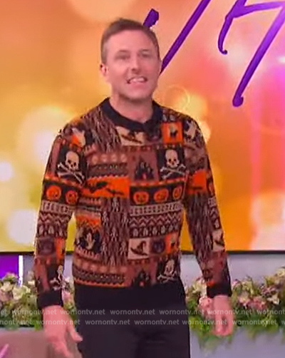 Chris Hardwick's Halloween knit sweater on The Jennifer Hudson Show