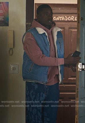 Dalmar's denim vest on Elite
