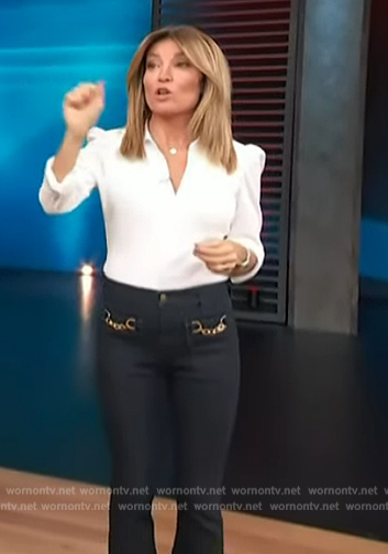 Kit's chain detail jeans on Access Hollywood