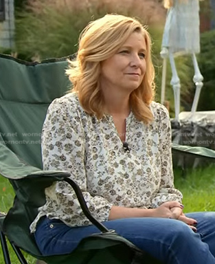 Denise Scaglione's floral print blouse on Today