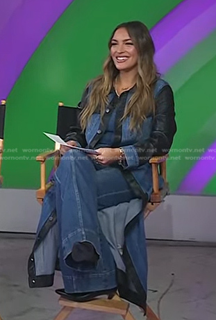 Emily Orozco's leather and denim coat on Today