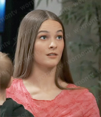 Esme's pink textured top on General Hospital