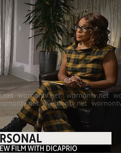 Gayle King's yellow plaid jumpsuit on CBS Mornings