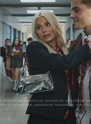 Isadora's metallic silver bag on Elite
