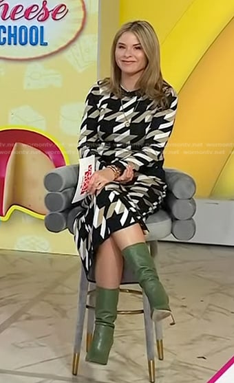 Jenna's houndstooth sweater and skirt on Today