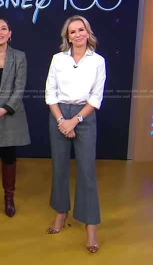 Jennifer's grey cropped pants on Good Morning America