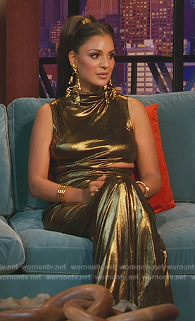 Jessel's gold confessional dress on The Real Housewives of New York City