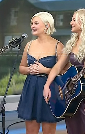 Kendra Jo Slaubaugh's embellished denim mini dress on Today