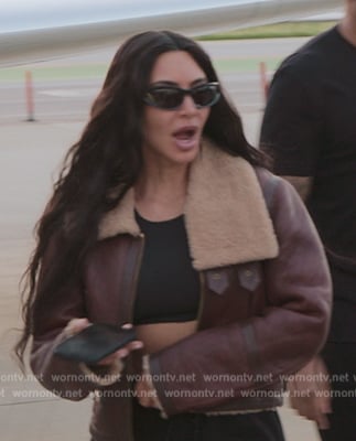 Kim's black sunglasses on The Kardashians