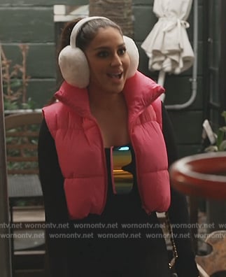 Leva's pink padded vest on Southern Charm