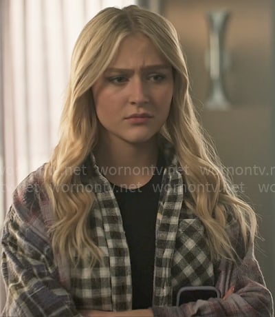 Lexy's patchwork plaid shirt on Chucky