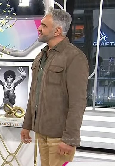 Martyn Lawrence Bullard's brown suede jacket on Today