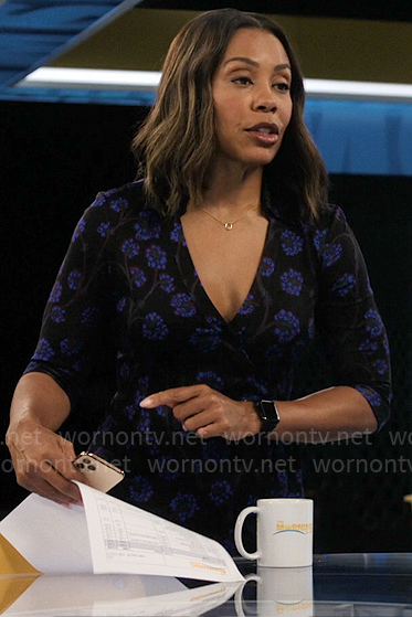 Mia's floral wrap dress on The Morning Show