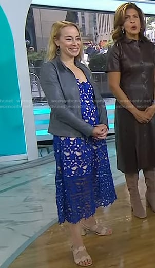Rachel Rothman's blue lace dress on Today