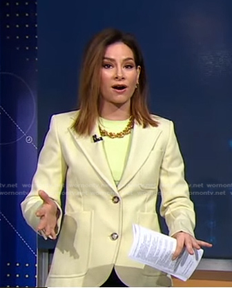 Rebecca's yellow blazer on Good Morning America