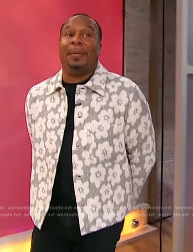 Roy Wood's gray floral print jacket on Sherri
