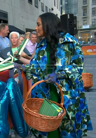 Safiya Sinclair's blue floral coat on Today